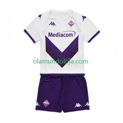 Camisola ACF Fiorentina Criança Equipamento Segundo 2022-2023 Manga Curta